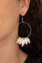 Load image into Gallery viewer, Sailboats and Seashells - White earring
