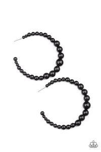 Glamour Graduate - Black earring
