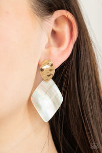 Alluringly Lustrous -  Gold earring