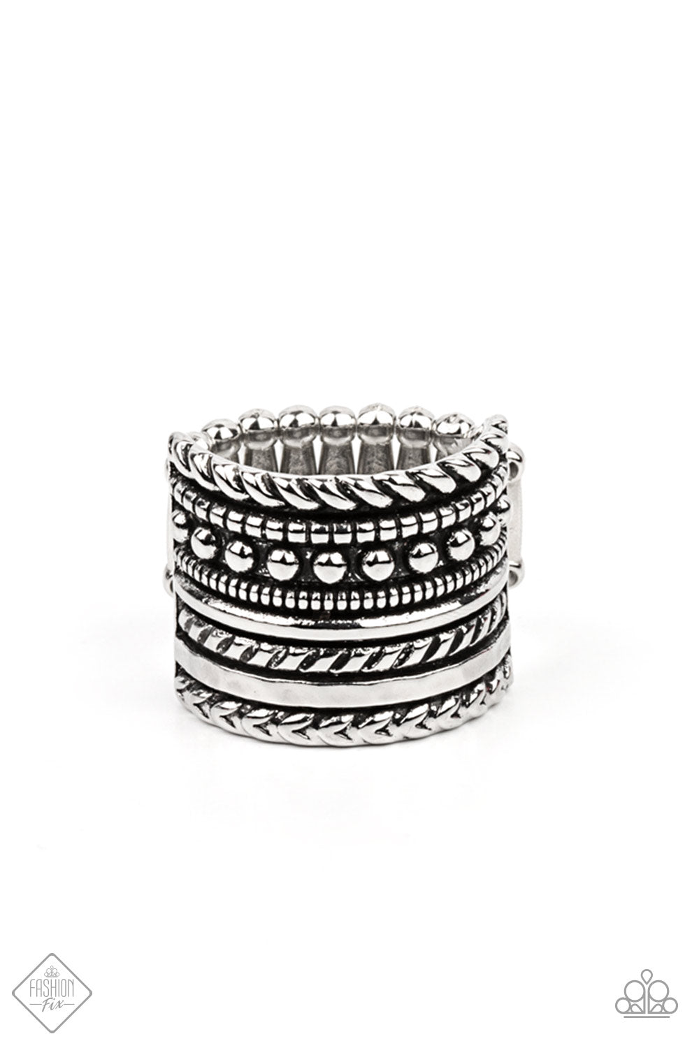 Stacked Odds - Silver ring
