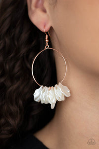 Sailboats and Seashells - Copper earring