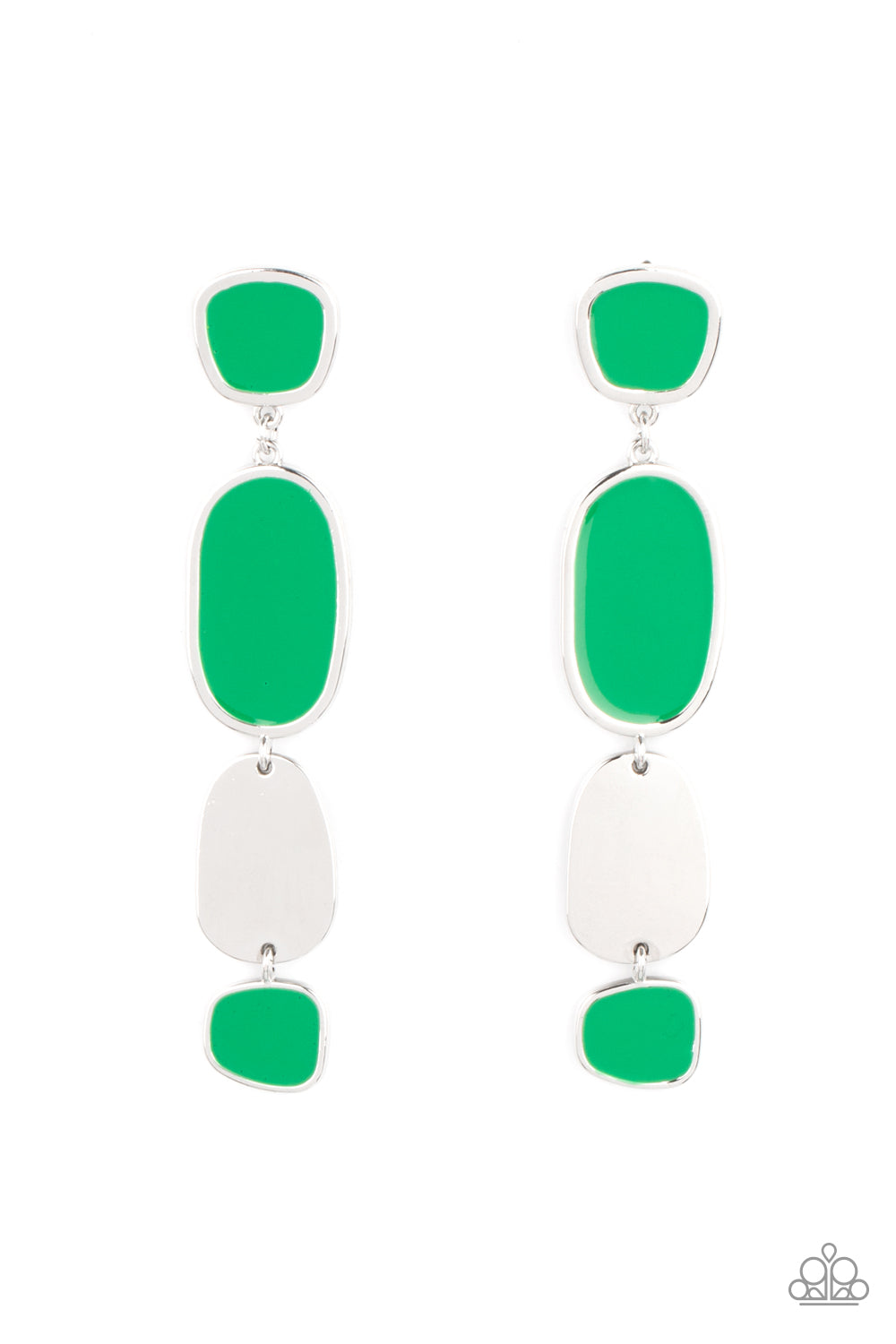 All Out Allure - Green earring