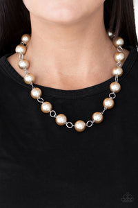 Ensconced in Elegance - Brown necklace