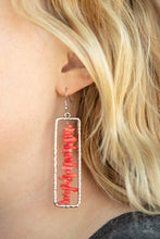 Load image into Gallery viewer, Don’t QUARRY, Be Happy - Red earring
