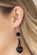 Load image into Gallery viewer, Twisted Torrents - Black earring
