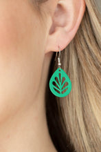 Load image into Gallery viewer, LEAF Yourself Wide Open - Green earring
