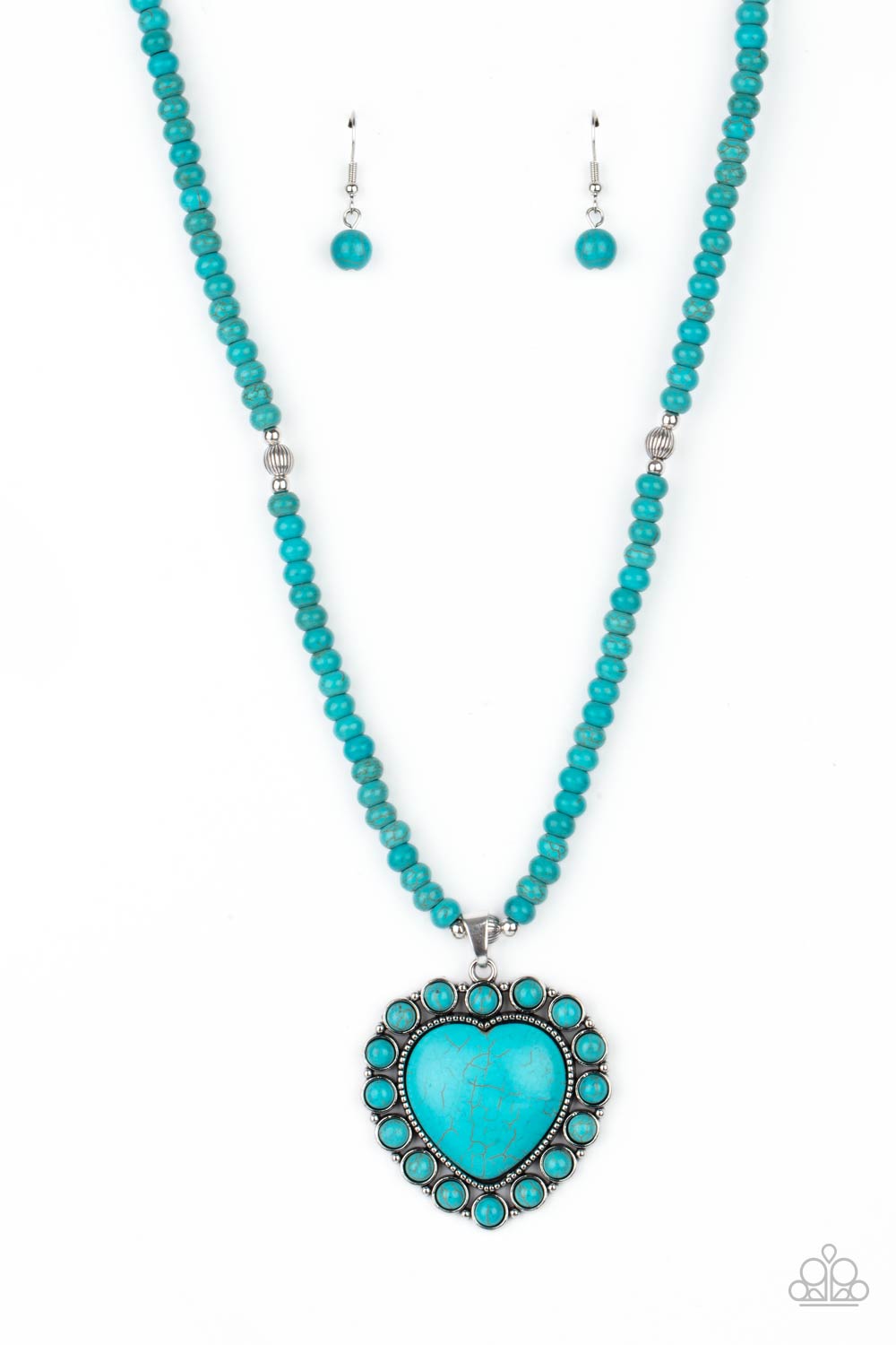 A Heart Of Stone - Blue necklace