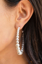 Load image into Gallery viewer, Glamour Graduate - White earring
