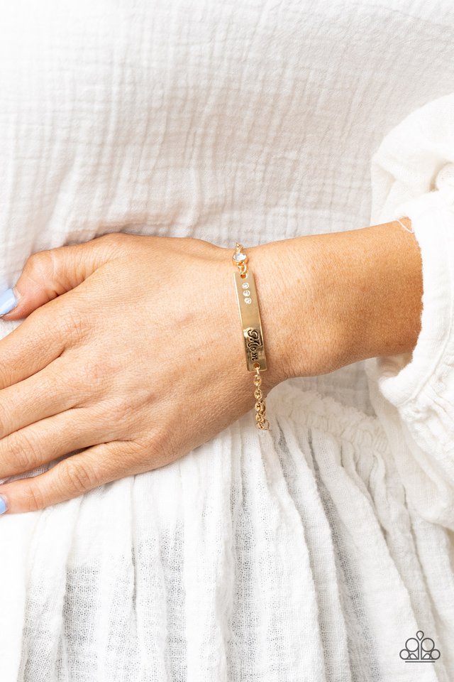 Mom Always Knows gold bracelet
