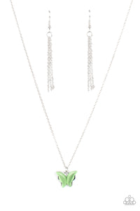 Butterfly Prairies - Green necklace