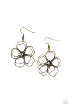 Load image into Gallery viewer, Petal Power - Brass earring
