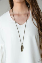 Load image into Gallery viewer, Feather forager Brass Necklace
