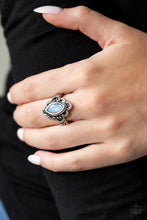 Load image into Gallery viewer, Glass Half Colorful Blue Ring
