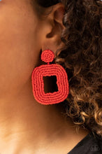 Load image into Gallery viewer, Beaded Bella Red Earring
