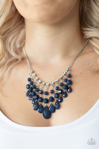 Social Network Blue Necklace