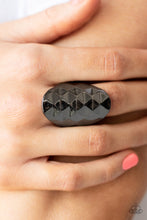 Load image into Gallery viewer, Ferociously Faceted - Black ring
