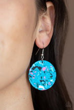 Load image into Gallery viewer, Tenaciously Terrazzo - Blue earring
