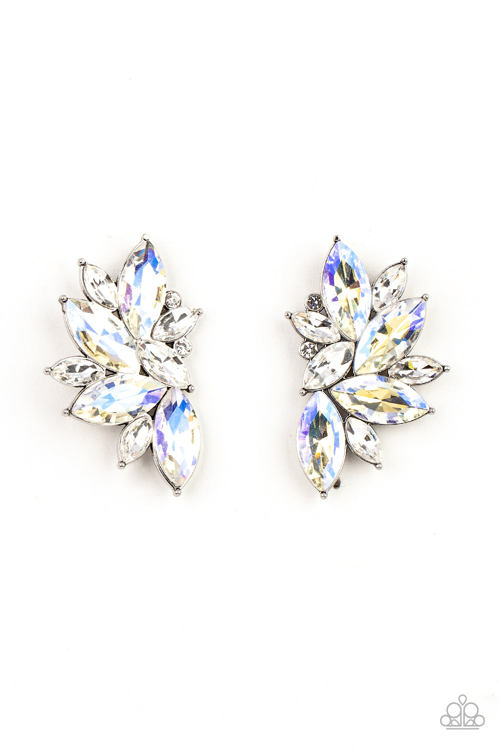Instant Iridescence - White earring