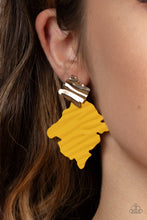 Load image into Gallery viewer, Crimped Couture - Yellow earring
