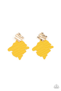 Crimped Couture - Yellow earring