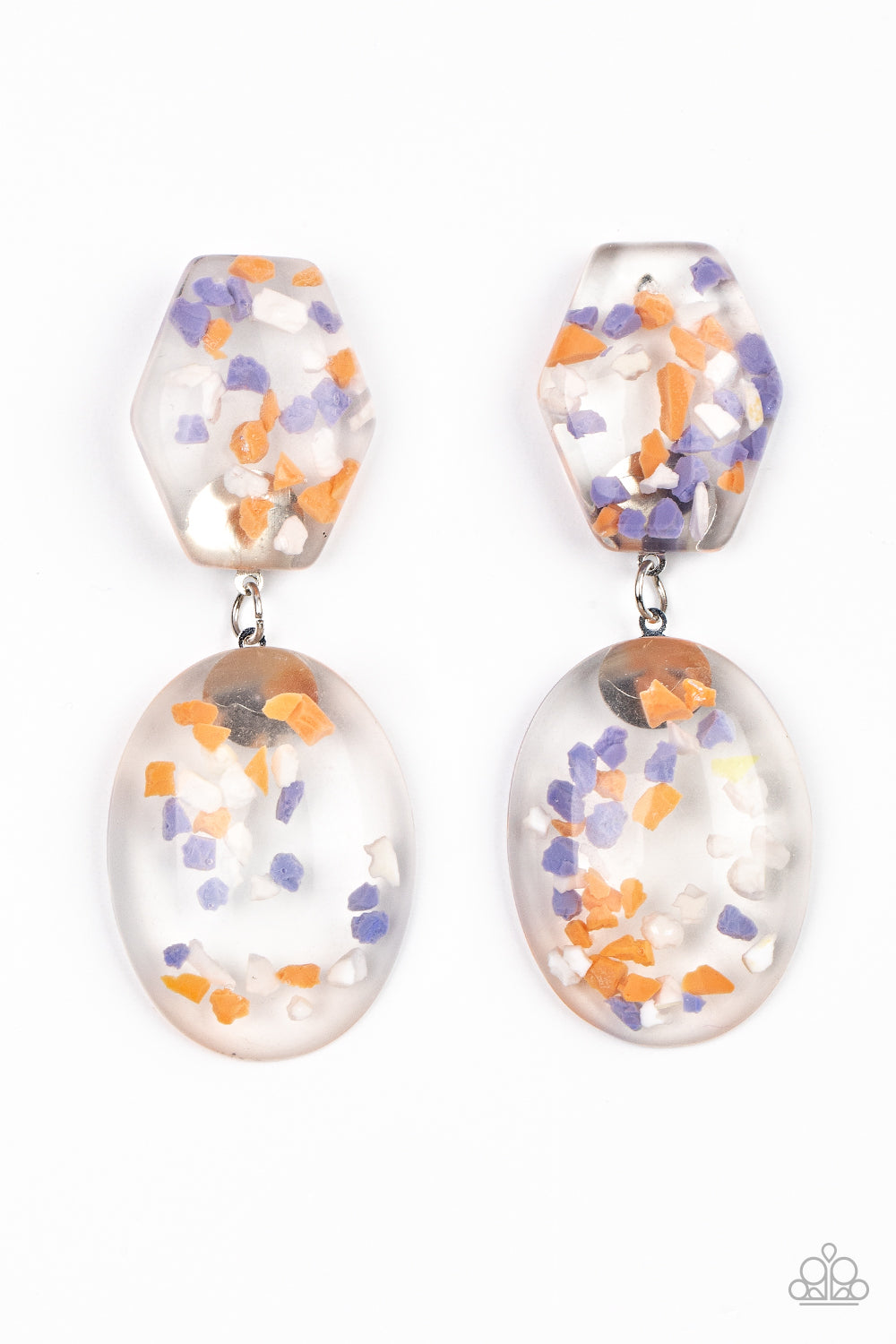 Flaky Fashion - Orange earring
