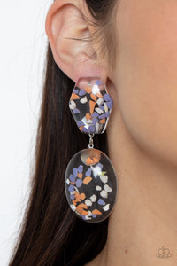 Flaky Fashion - Orange earring