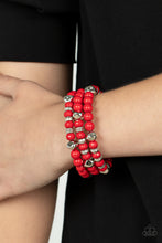 Load image into Gallery viewer, Vibrant Verve - Red bracelet
