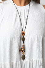 Load image into Gallery viewer, Knotted Keepsake - Orange necklace
