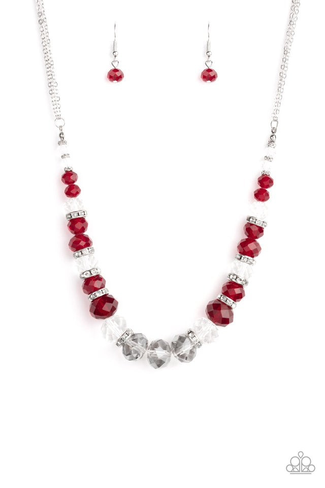 Distracted by Dazzle Red Necklace