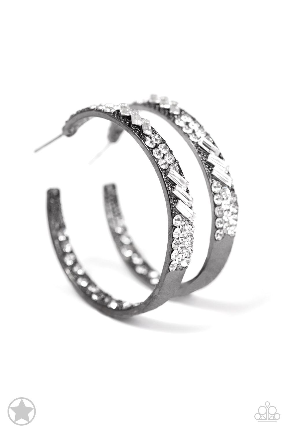 GLITZY By Association - Gunmetal earring blockbuster