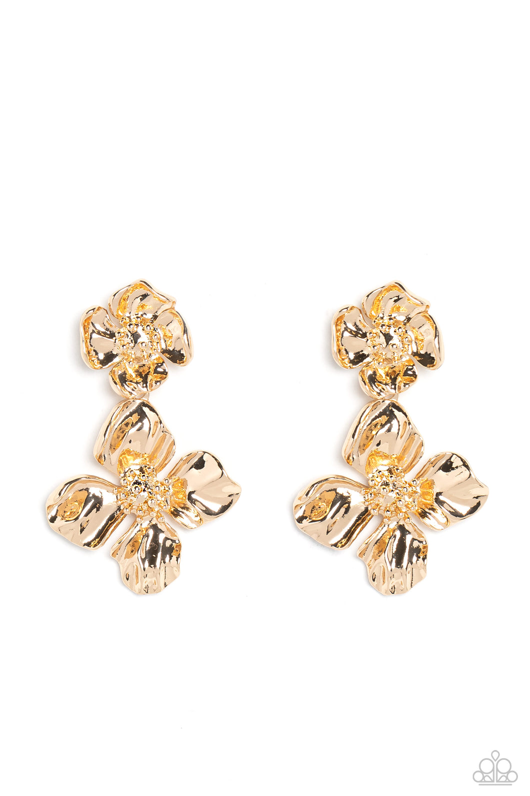 Gilded Grace - Gold-earring