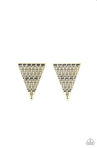 Terra tricolor Brass Post Earring