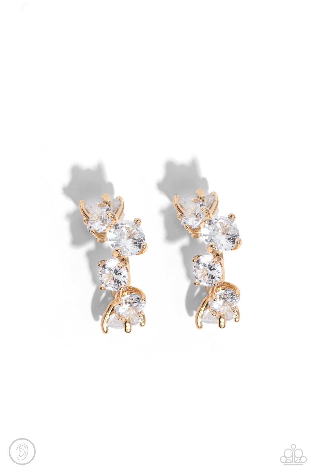Breathtaking Blend -Gold Earring Cuff