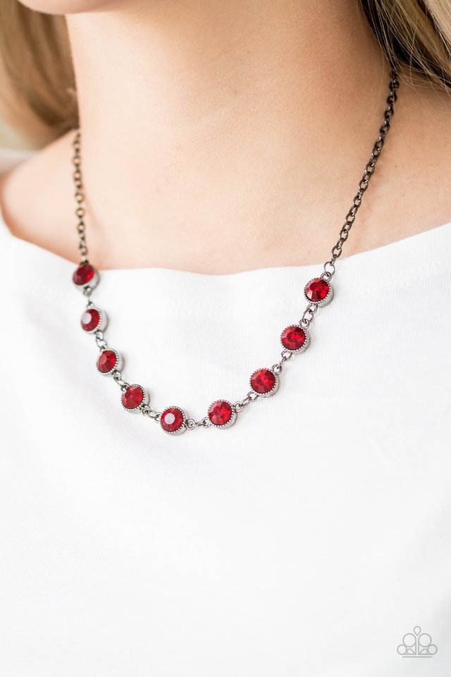 Starlit Socials Red necklace