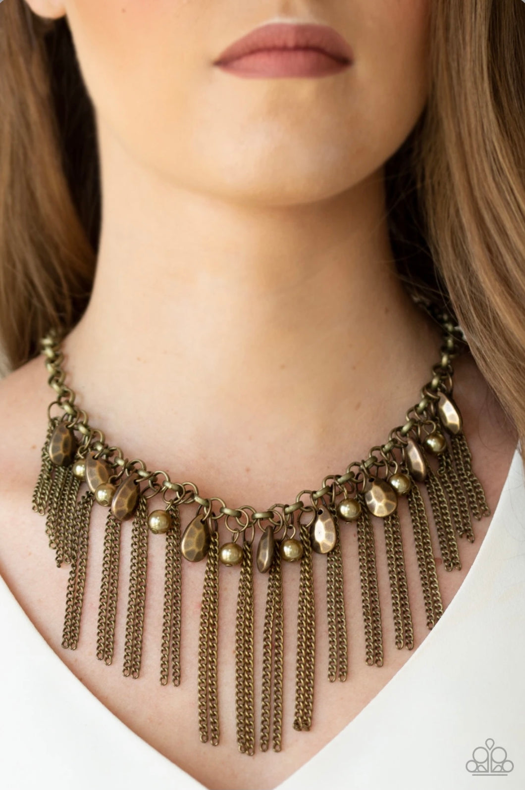 Industrial intensity brass Necklace