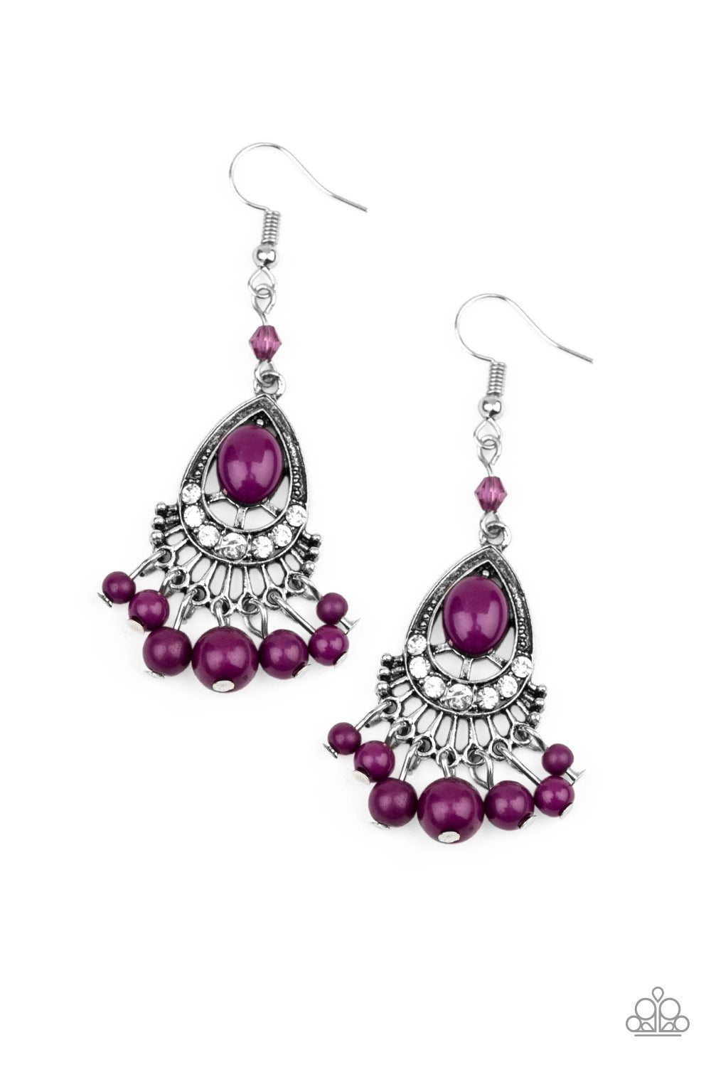 floating on heir purple earring