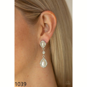 All Glowing white earring