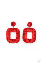 Load image into Gallery viewer, Beaded Bella Red Earring
