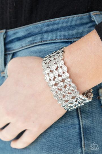 Tectonic Texture Silver Bracelet
