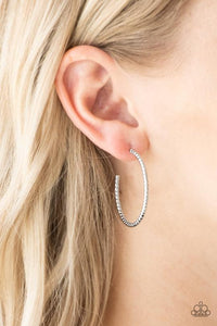 Hoop, LIne ,and Sinker Silver earring