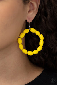 Living The WOOD Life yellow earring