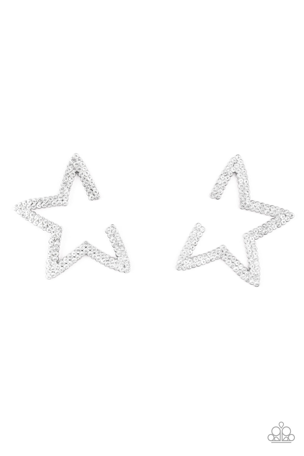 Star Players White Post Earring