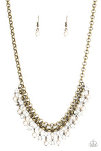 Load image into Gallery viewer, You May Kiss The Bride Brass Necklace
