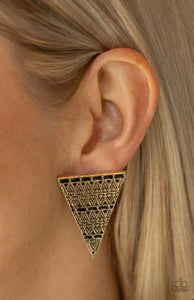 Terra tricolor Brass Post Earring