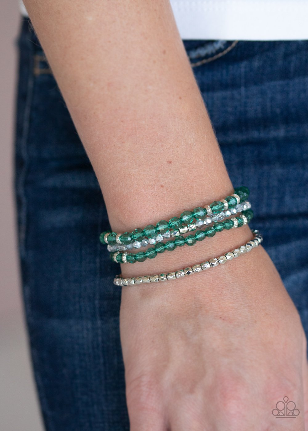 Crystal Crush green bracelet