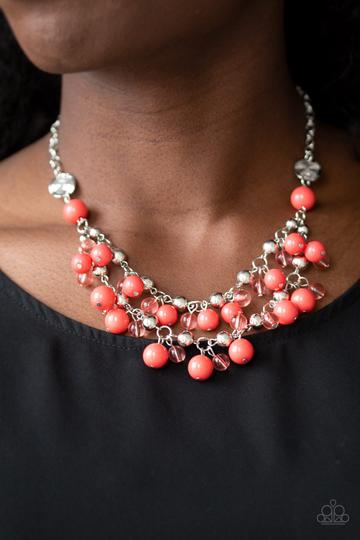 Seaside Soiree orange necklace