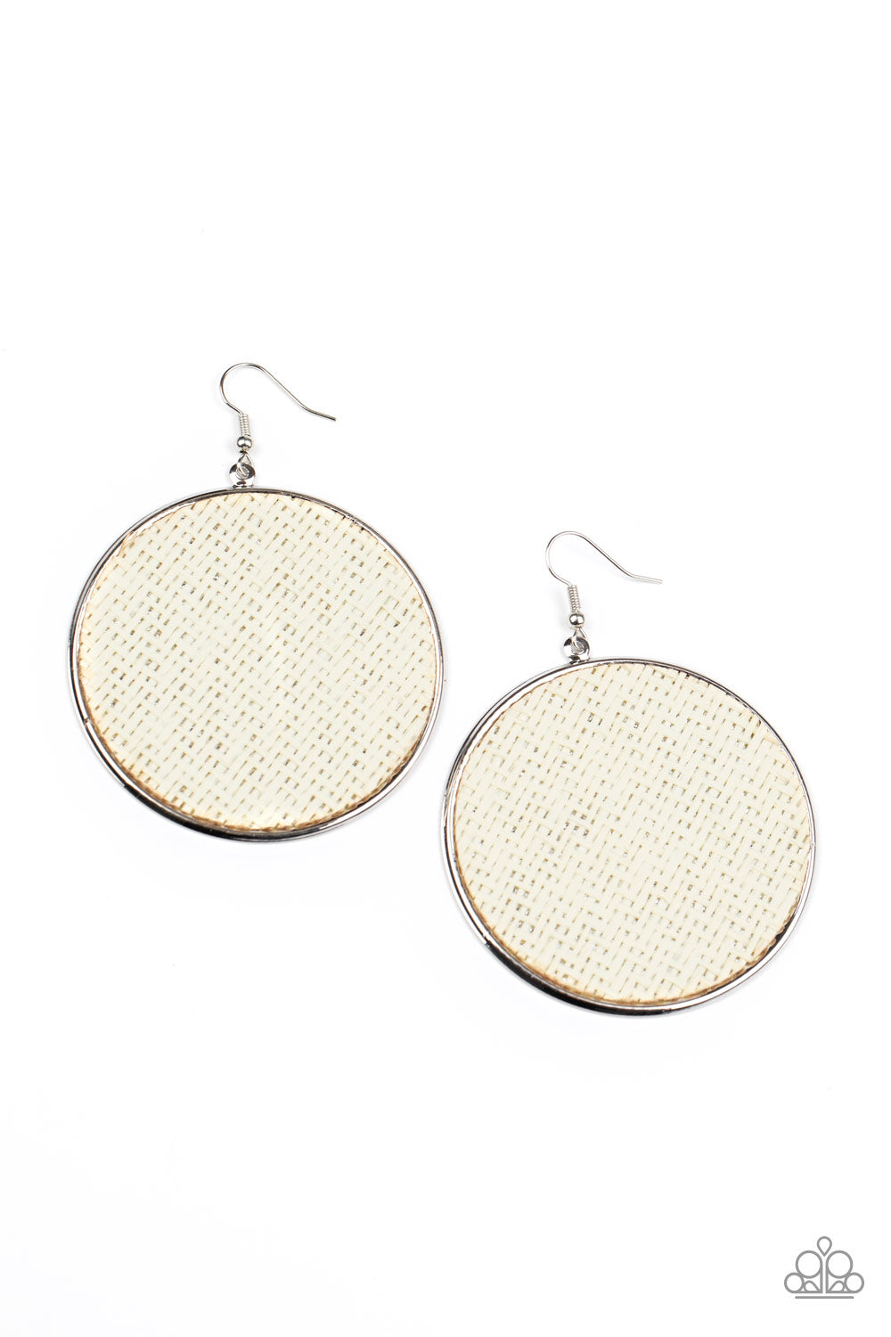 Wonderfully Woven White Earring