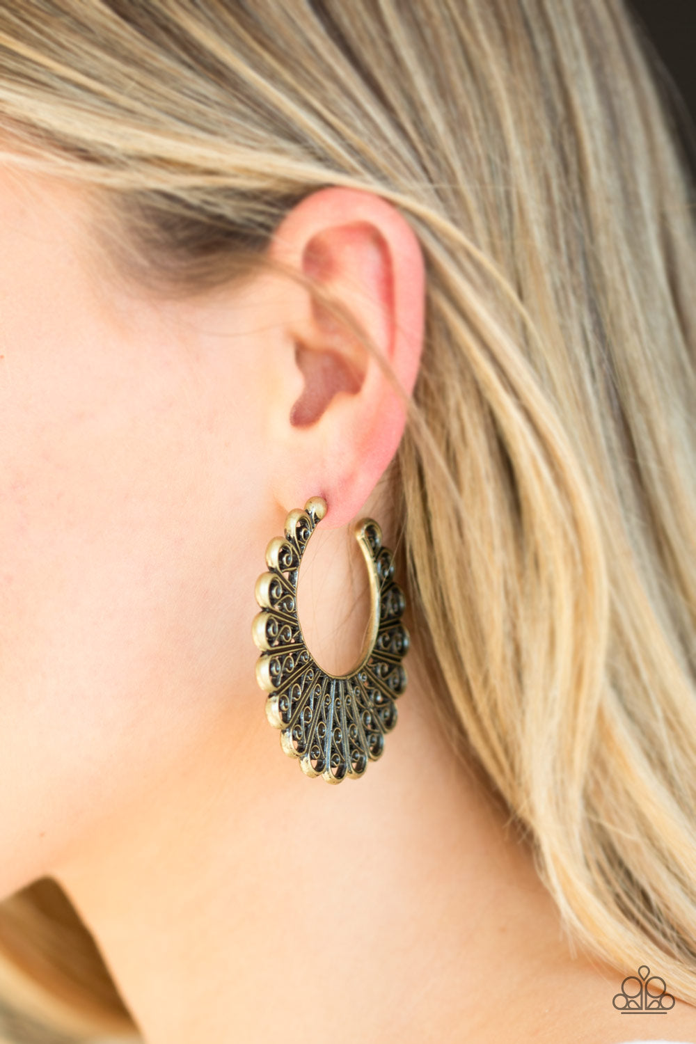 Funky Flirt Brass Earring