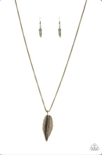 Load image into Gallery viewer, Feather forager Brass Necklace
