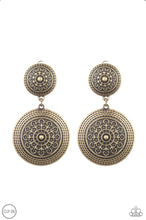 Load image into Gallery viewer, Magnificent Medallions Brass Clip-On Earring
